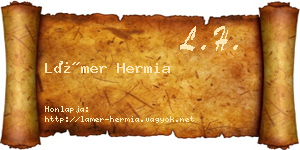 Lámer Hermia névjegykártya
